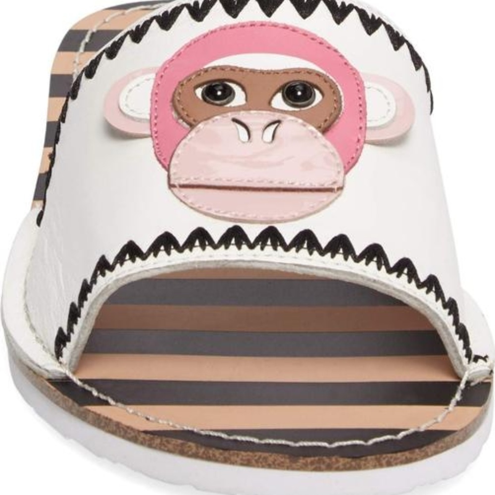 Kate Spade White Inyo "Monkey" Slides - Picture 5 of 7